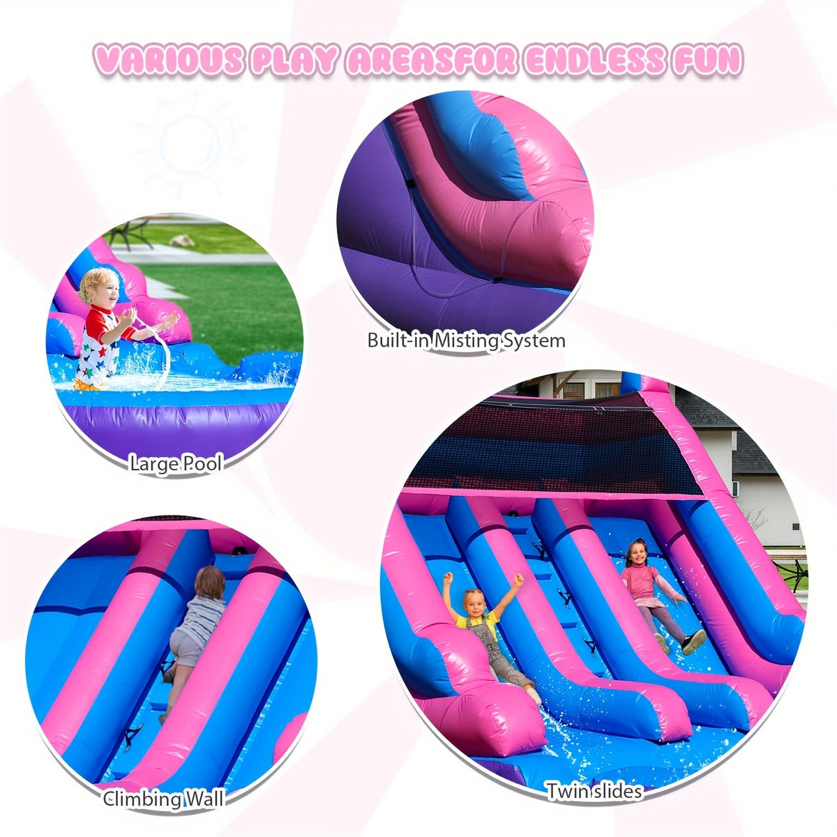 Inflatable Water Slide Bounce House 21x11x13.5FT with Splash Pool, Wet Dry Slide for Kids Backyard Outdoor Fun, Heavy-Duty Commercial Grade Bouncer with Built-In Slide - Perfect Summer Gift for Kids