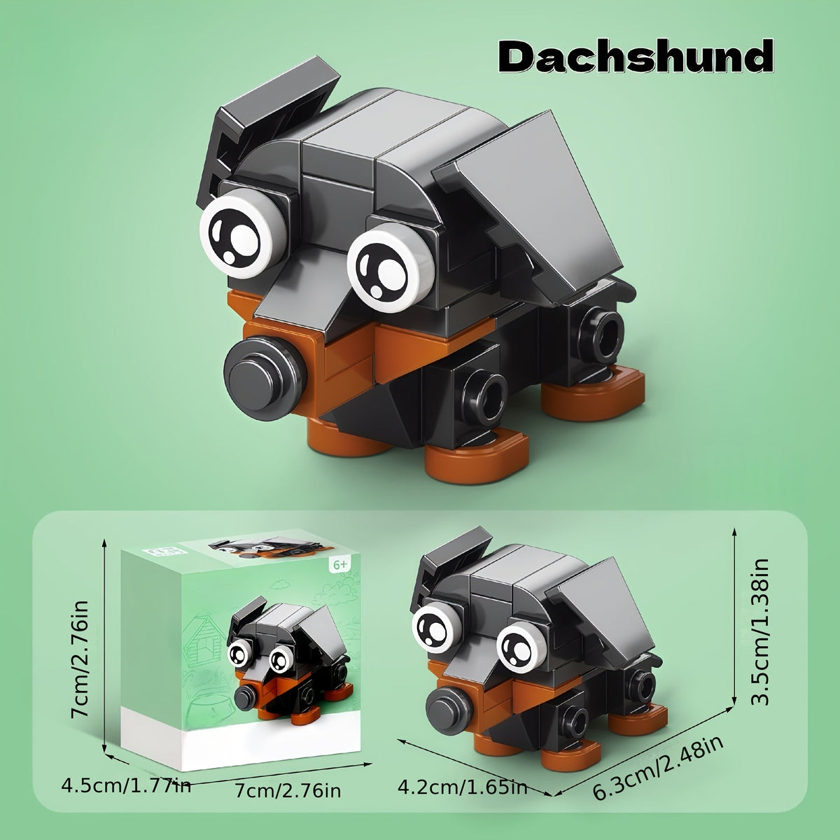 10pcs Cute Animal Building Block Set for Kids - Mini Puppy Rabbit Duck Piglet Figure Building Blocks, Creative Educational Animal Toy for Toddlers, Christmas Birthday Gift Box for Boys Girls Ages 3+