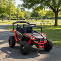 12V Kids Electric Ride-On UTV Car - Dual Drive Mode with Parental Remote Control, 3 Speeds, LED Headlights, Music, Spring Suspension & Safety Belt | Outdoor Toy for Boys and Girls Ages 3+