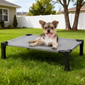 Cooling Elevated Dog Bed Raised Cot with Breathable Mesh & Metal Frame – Washable Portable No-Slip Dog Cot for Indoor & Outdoor Use, Available in 4 Sizes & 7 Colors for All Breeds