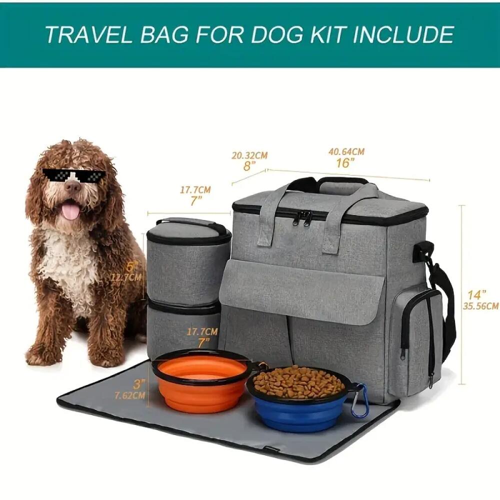 Dog Treat Pouch 6 Pack Large Capacity Nylon with Zip Closure - Multi-Function Outdoor Pet Training Treat Bag for Dogs - Dog Walking Camping Treat Carrier Bag Set for Hiking & Training Rewards