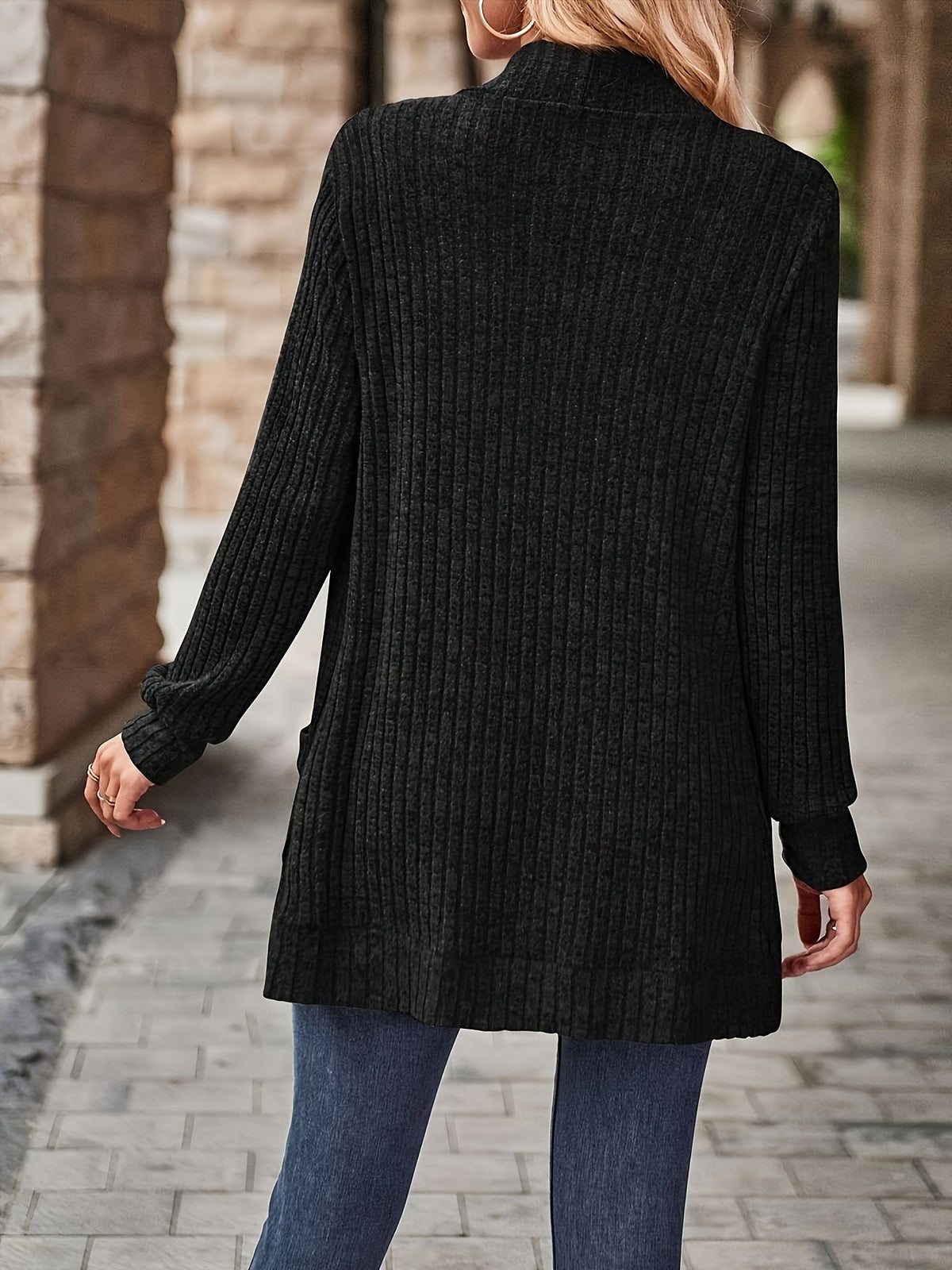 Women's Loose Casual Long Sleeve Blouse Solid Color Pocket Splicing Relaxed Fit Top 10 Colors S-XXL Spring Fall Everyday Wear