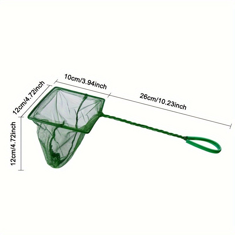 Aquarium Fish Net Square PE Fish Catching Net for Fish Tank in 3 4 5 6 Inch Sizes – Durable Fine Mesh Fish Scoop Net for Freshwater and Saltwater Aquarium Fish Betta Goldfish Tank Cleaning