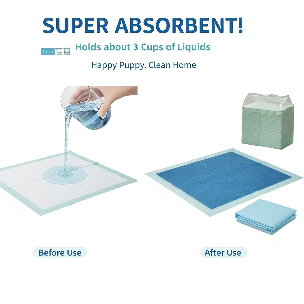 Disposable Dog Pee Pads – Ultra Absorbent Thickened Puppy Training Pads with Leak-Proof Bottom & Odor Control, Pet Toilet Pads for Dogs and Cats, Puppy Potty Training Essentials for Home & Travel