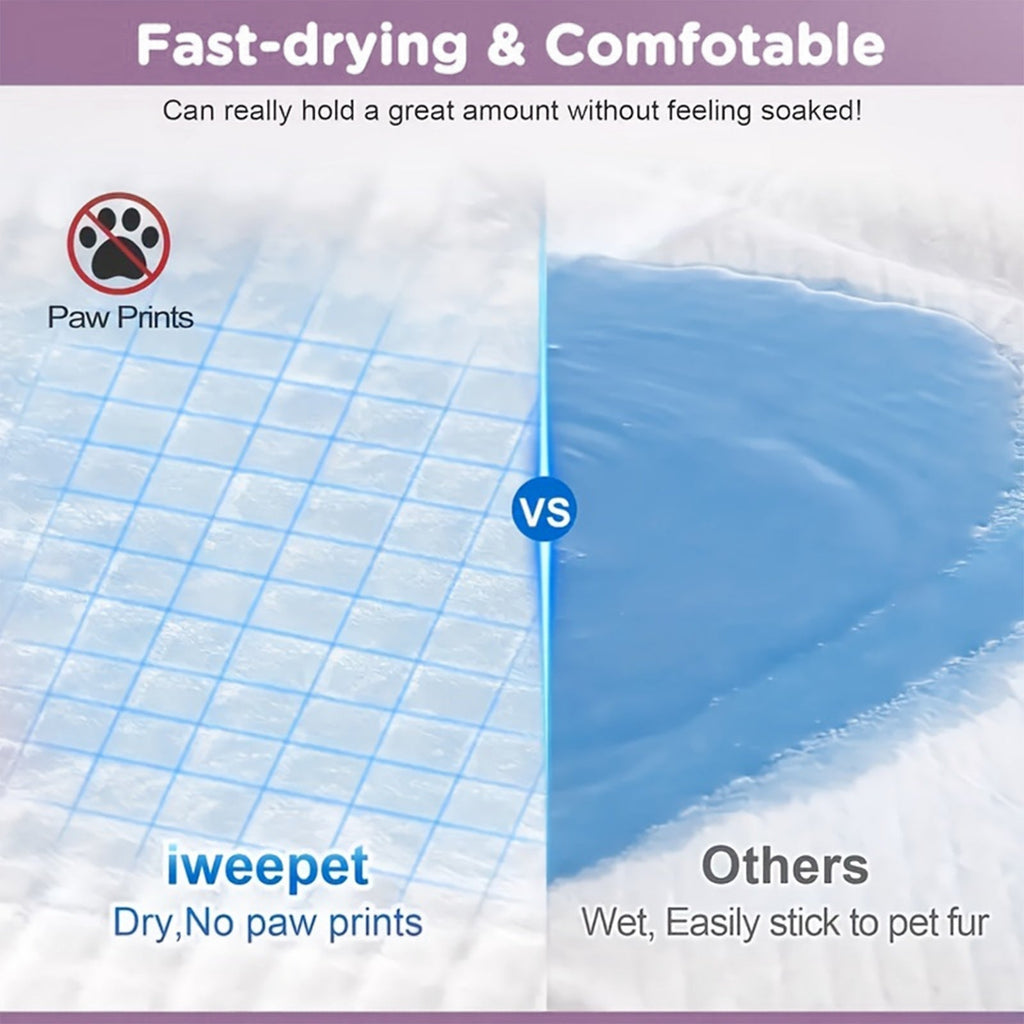 8-Layer Super Absorbent Dog Pee Pads 100 Count – Leakproof Puppy Training Pads, Odor Control, Tear-Resistant, 23.6x23.6 & 34x28 Inch Sizes for Dogs, Cats & Labs