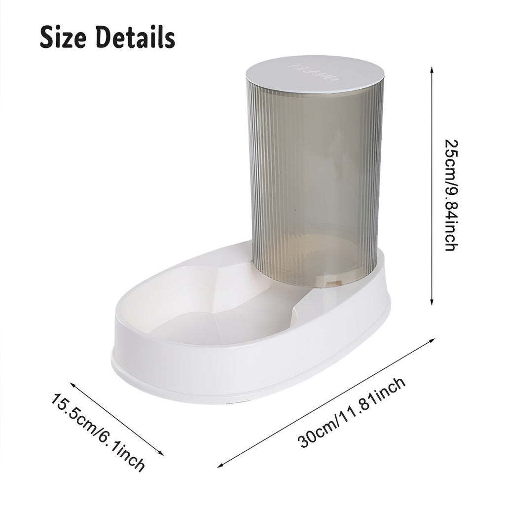 Automatic Pet Feeder for Cats & Dogs - Large Capacity Gravity Food Dispenser with Timed Scheduling, Auto Dog Cat Food Bowl Station for Busy Pet Owners, Indoor Household Pet Feeding Solution