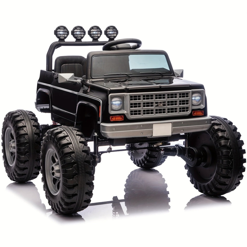 24V Electric Ride-On Car for Kids with Parent Remote Control & Music Player, Spring Suspension, Seat Belt & Locking Doors - Kids Electric Vehicle with Sturdy PP Body, Birthday Christmas Gift for Boys Girls