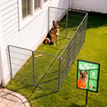 FXW Dog Playpen Heavy Duty Metal Pet Fence with Gate – 8/16/24/32/48 Panels, 24/32/40 Inch Height, Indoor & Outdoor Exercise Pen for Large Medium Small Dogs, Portable Yard Garden RV Camping Enclosure
