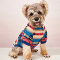 Floral Print Dog Sweater Warm Cozy Knit Pet Pullover for Small and Medium Dogs Cold Weather Dog Apparel Stylish Fall Winter Dog Clothes