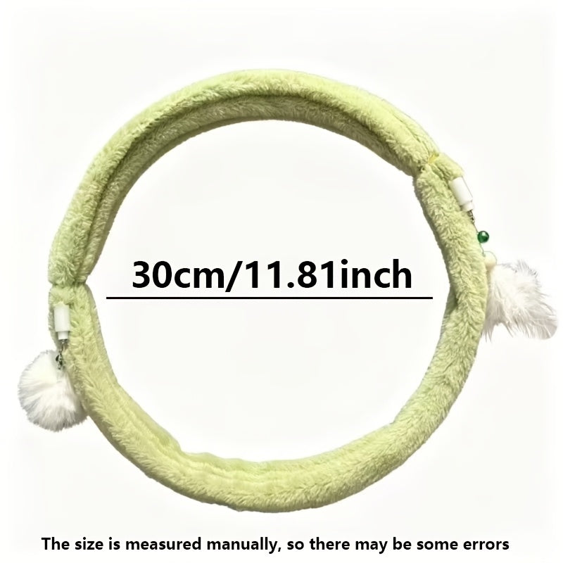 Foldable Cat Tunnel Toy with Feather Pom-Pom Pendant – Coiled Spring Interactive Cat Play Tube, Plush Self-Entertainment Cat Stick for Indoor Cats, Collapsible Pipe for Large Medium & Small House Cats