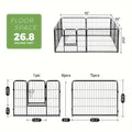 Dog Playpen 8 or 16 Panel DIY Metal Kennel with Door for Large Medium Small Dogs – 24 32 40 Inch Indoor Outdoor Puppy Pen Easy to Assemble & Move