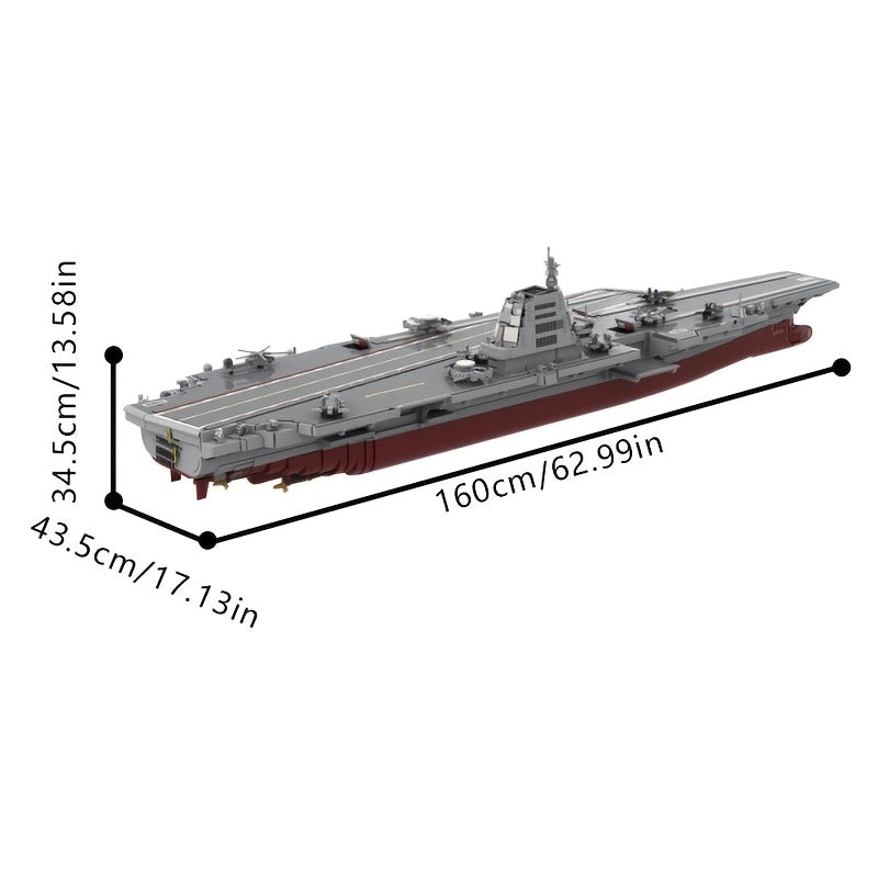 10019 Pcs MOC Aircraft Carrier Building Blocks Set, Fujian Type 003 Warship Model Bricks Kit for Adults, Military Navy Ship STEM Building Toy, Holiday Birthday Gift for Military Fans & Brick Collectors