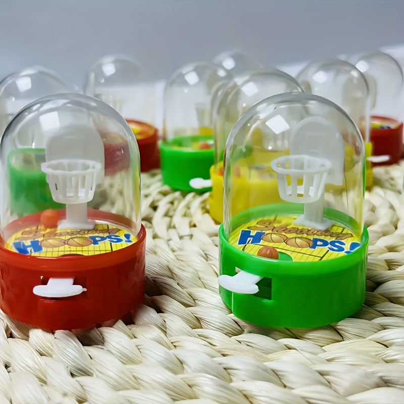 Mini Finger Basketball Shooting Game Set - Portable Desktop Tabletop Toy with Transparent Basket & Colorful Balls, 10 or 20pcs Bulk Pack, Party Favor Goody Bag Filler, Halloween & Christmas Gift, Random Colors