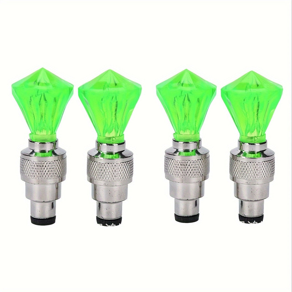 LED Tire Valve Stem Caps with Breathing Light & Running Horse Effect 4/8/16pcs Glow Wheel Valve Core Caps for Car Motorcycle Bike – Wind Fire Wheel Light UV & Explosion Proof – Green Red Blue Skeleton