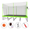 10 x 17 FT Rectangular Trampoline with Enclosure Net – ASTM F2225 Certified, 352 lb Capacity, Reinforced Welded Base, Superior Bounce for Family Gymnastics & Athletic Training