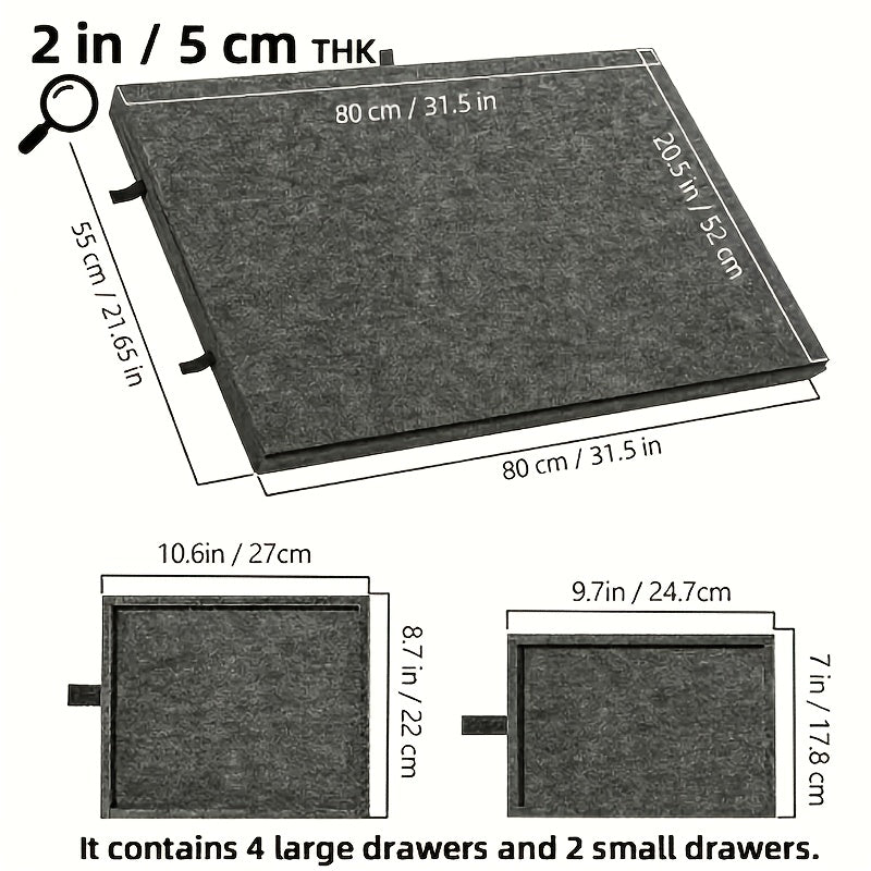 1000pcs Puzzle Table 2-in-1 Tilting Design with Stand Lid & 6 Drawers Ultralight Portable Puzzle Board for Adults Ergonomic Jigsaw Puzzle Accessory Gift for Puzzle Lovers – Natural & Grey