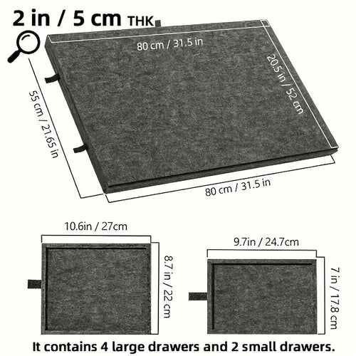 1000pcs Puzzle Table 2-in-1 Tilting Design with Stand Lid & 6 Drawers Ultralight Portable Puzzle Board for Adults Ergonomic Jigsaw Puzzle Accessory Gift for Puzzle Lovers – Natural & Grey