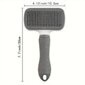 Self-Cleaning Pet Grooming Brush – Skin-Friendly Deshedding Massage Tool for Long & Short Haired Cats and Dogs – Easy Disassemble One-Click Clean Slicker Brush for Shedding Fur Removal