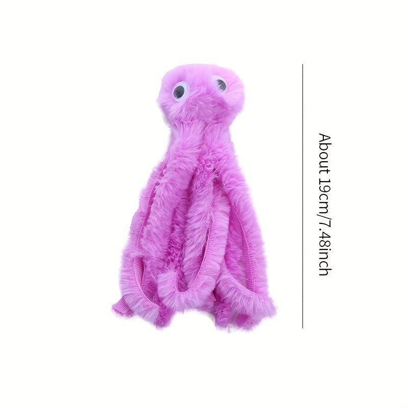 Cute Octopus Cat Toy – Bite-Resistant Plush Chew Toy for Cats & Kittens, Interactive Teeth Grinding Pet Toy for Indoor Play, Soft Stuffed Catnip-Style Toy