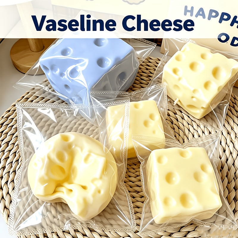 Cheese Squishy Fidget Toy TPR Squeeze Ball Handmade Slow Rising Stress Relief Sensory Toy Filled with Coconut Oil Moldable Random Color Fun Gift for Kids Adults