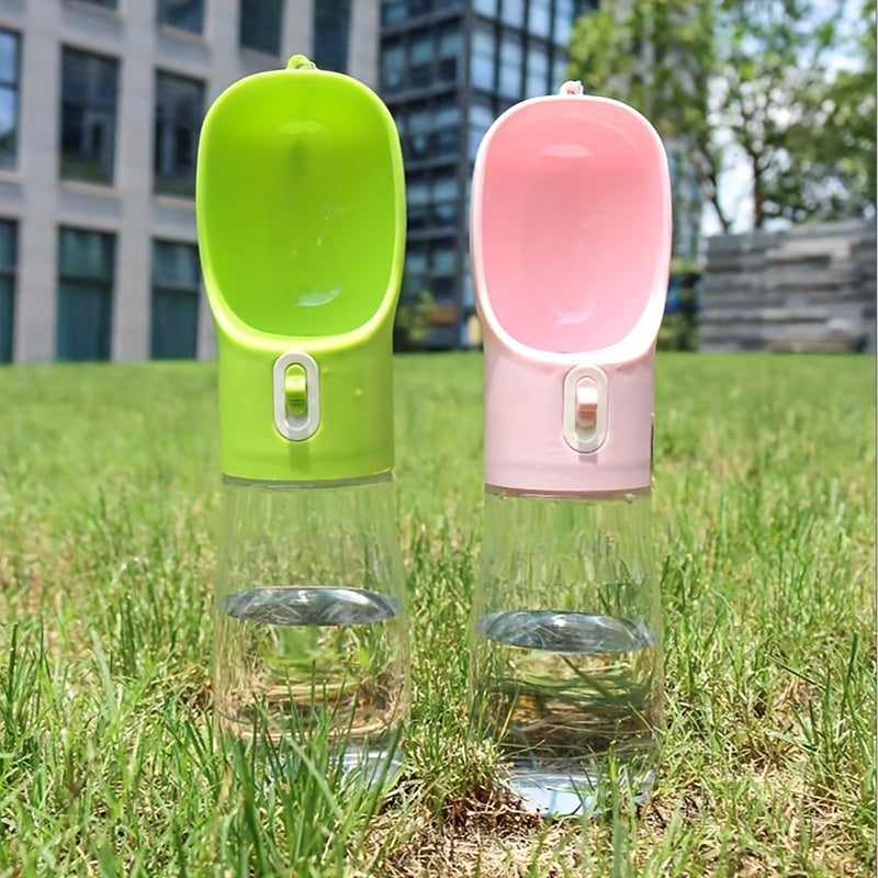 Portable Dog Water Bottle with Bowl - Leakproof Travel Pet Drinking Bottle for Dogs, One-Hand Operation Outdoor Hydration Dispenser for Walking Hiking Camping, Dog Travel Accessory Gift