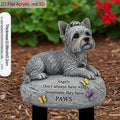 Acrylic Dog Memorial Garden Stake – 9-Inch 2D Flat Outdoor Grave Site Tribute Stake, Cute Dog Whispers of Love Design, Pet Loss Remembrance Marker for Garden Yard Cemetery, Healing Memorial Gift