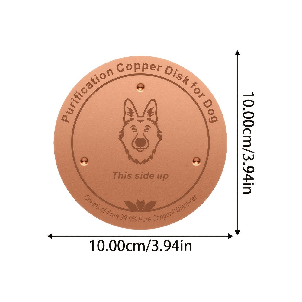 Pure Copper Pet Water Filter Bowl 99.9% Copper Naturally Purifying Drinking Bowl for Dogs Cats Livestock Reusable Physical Filtration No Filter Replacement Needed
