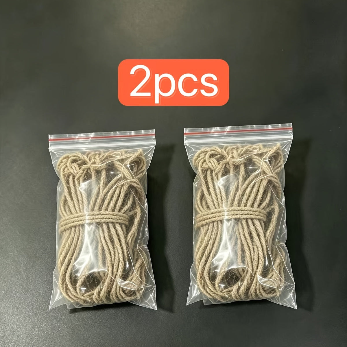 Bird Climbing Net 2-Pack - Hemp Rope Mesh Ladder for Bird Cages, Bite-Resistant Perch Climbing Toy for Parakeets, Parrots & Small Birds, 7.87 x 11.81 Inch Each