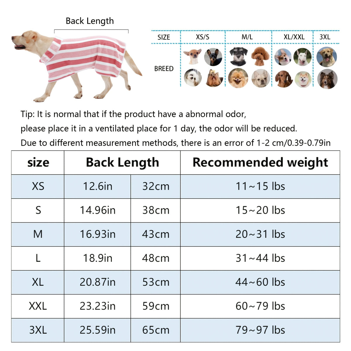 Quick-Dry Dog Bath Robe Towel Wrap for Small Medium Large Dogs Adjustable Snap Closure All-Season Post-Bath Drying Gown Machine Washable Pet Bathrobe