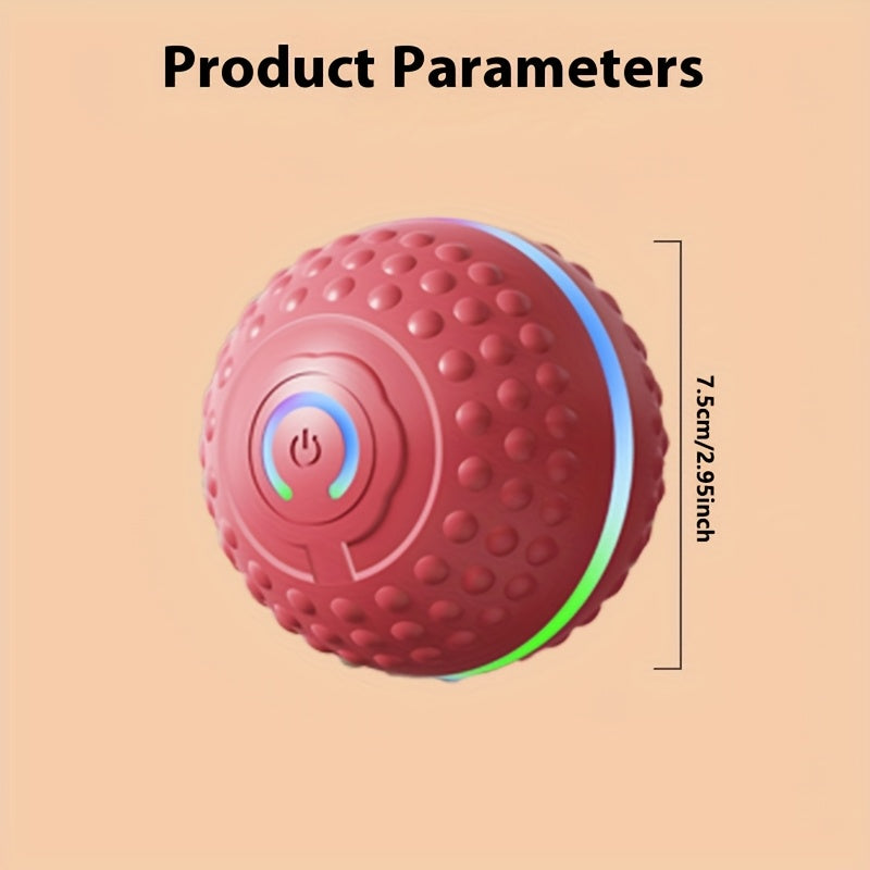 Automatic Bouncing Ball Dog Toy – USB Rechargeable Intelligent Self-Moving Jumping Ball for Small & Medium Dogs, Interactive Indoor Outdoor Pet Toy for Exercise & Play
