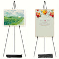 Easel Stand 63 Inch Portable Floor Easel Metal Tripod with Carry Bag for Wedding Signs Poster Display Black Gold 1 or 2 Pack