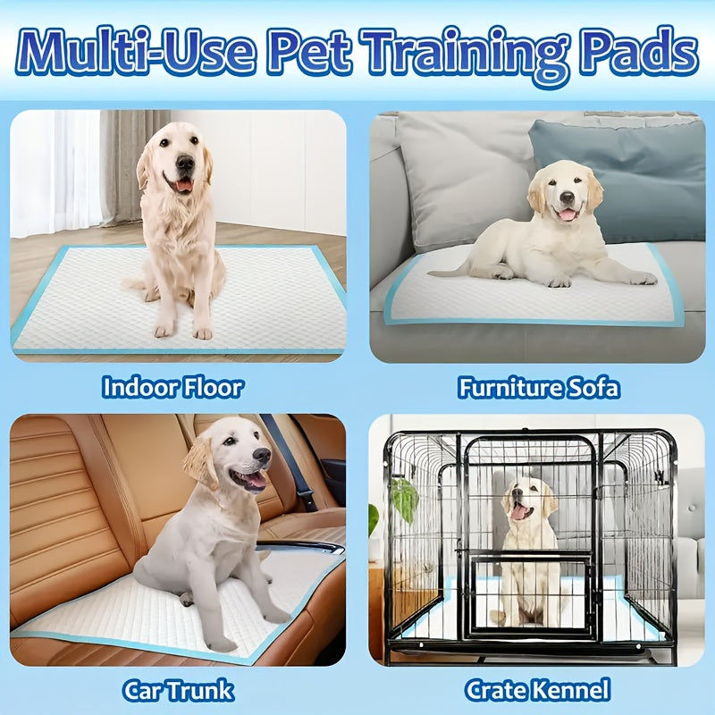 XXXL Thickened Dog Pee Pads – Super Absorbent 6-Layer Leakproof Odor-Reducing Puppy Training Pads for Large Dogs, Tear-Resistant Weighted Design for Bedroom & Dog Bed Use