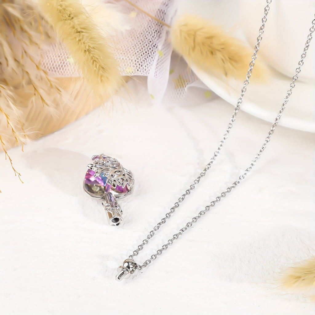 3-Piece Colorful Urn Necklace Set for Ashes - Cylindrical Butterfly & Dragonfly Memorial Cremation Pendants for Pet & Human Loss, Share with Family, Keepsake Jewelry Gift Set (3pcs)