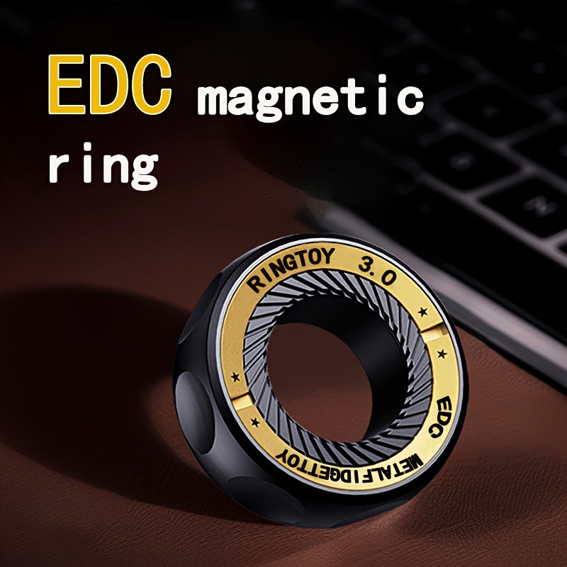 EDC Decompression Finger Spinner with Adjustable Slider Snap Coin Adult Stress Relief Focus Relaxation Toy Perfect Gift for Men Office Desk Fidget