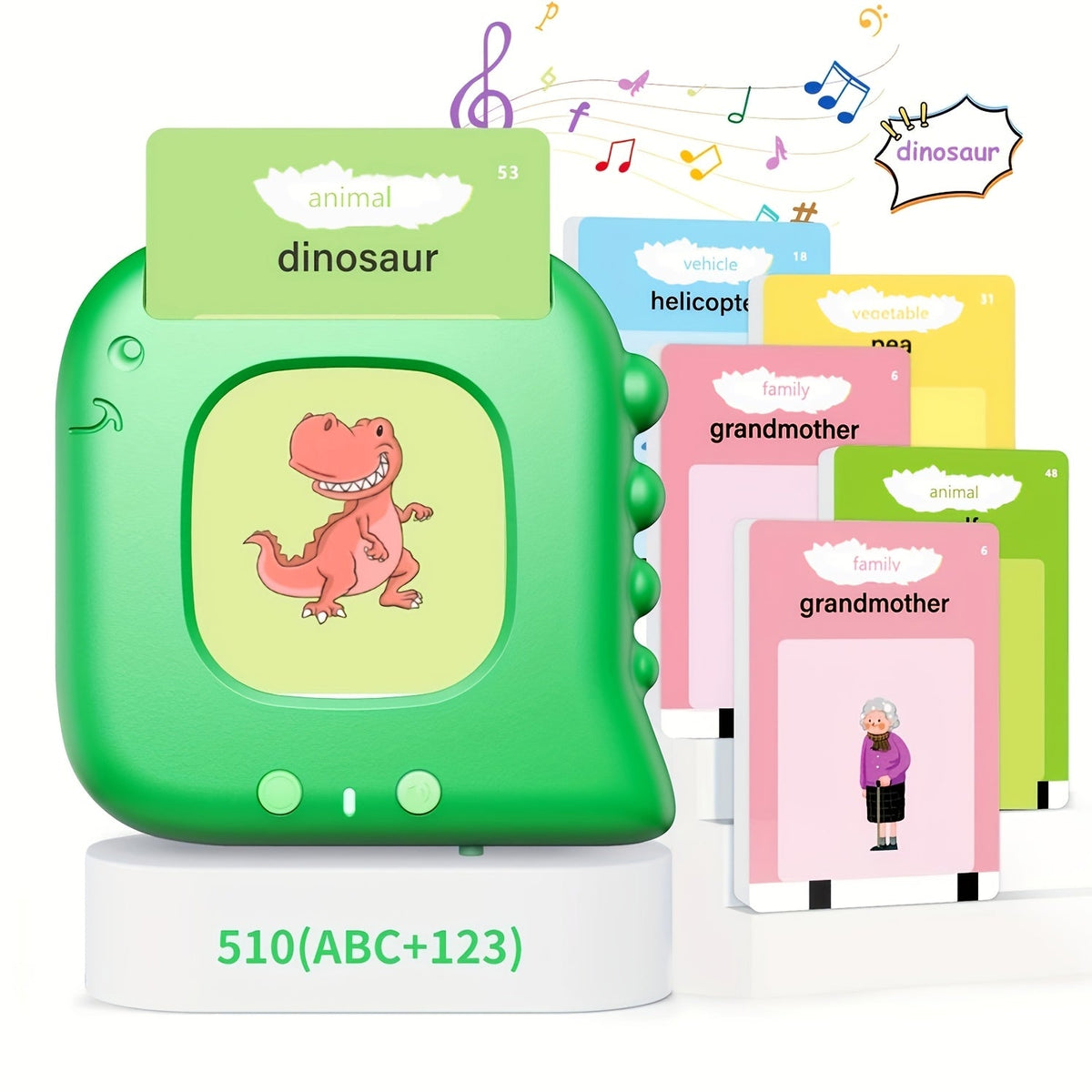 Talking Flash Cards for Toddlers Kids 224 254 510 Words Electronic Language Learning Speech Therapy Sensory Educational Toy for Preschool Boys Girls Ages 3 4 5 6 Autism Learning Gift Blue Green Pink