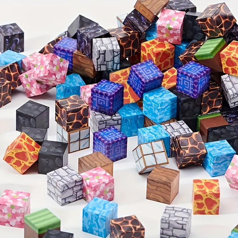 100pcs Magnetic Building Blocks Set Creative Cube Tiles STEM Construction Toy for Kids Boys Girls Colorful Magnet Building Kit Birthday Christmas Halloween Winter Gift Ages 6+