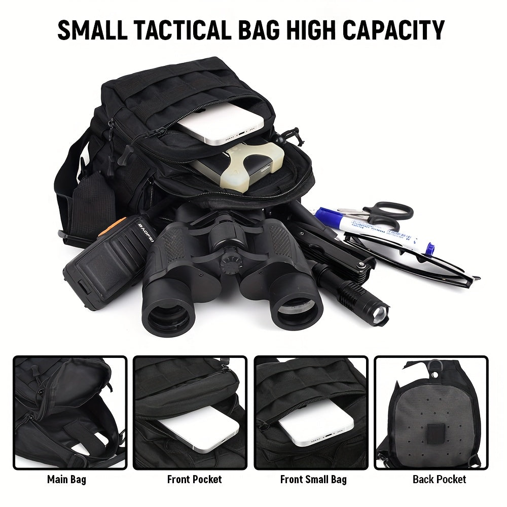 Tactical Sling Backpack – Lightweight Crossbody Daypack for Cycling, Hiking, Travel & Daily Use, Multiple Colors with Flag Patch Option