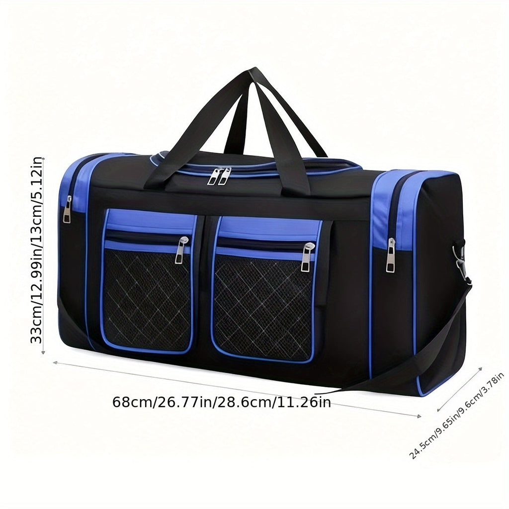 Large Capacity Travel Duffel Bag for Men & Women – Heavy-Duty Gym Bag with Multi-Pocket Design, Adjustable Shoulder Strap & Zipper Closure for Fitness, Weekend Trips, Business Travel & Outdoor Use