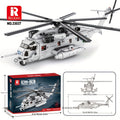 Helicopter Model Building Blocks Kit Advanced Collectible Military Aircraft Toy for Adults Teens 14+ ABS Bricks Assembly Set Home Office Display STEM Gift