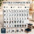 American Mahjong Set 160 Tiles with 4 Dice - Black Bear Theme Acrylic Tiles, 4-Layer Color Design, Easy-Read Tabletop Board Game for Family Gatherings & Parties | Fun Holiday Gift for Adults
