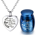 Heart Urn Necklace for Ashes – 2-Pack Carved Locket Charm Pendant for Men & Women, Stainless Steel Memorial Jewelry “Your Wings Were Ready But My Heart Was Not” Sympathy Gift