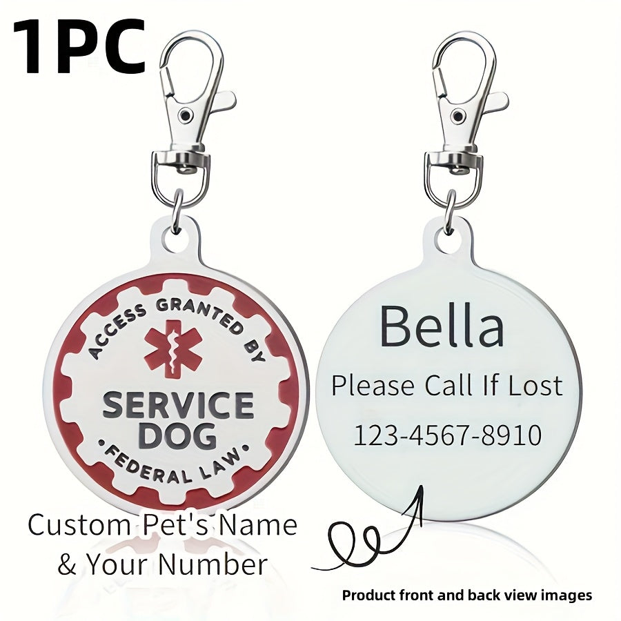 Personalized Pet ID Tag Custom Engraved Dog Cat Name Tag with Owner Phone Number Durable Anti-Lost Pet Tag Gift for Dogs Cats