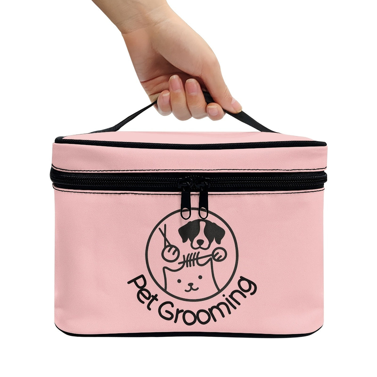 Pet Grooming Tool Storage Bag for Dogs & Cats – Portable Organizer with Handle & Double Zipper, Travel-Ready Dog Cat Grooming Kit Pouch, Ideal Gift for Pet Lovers