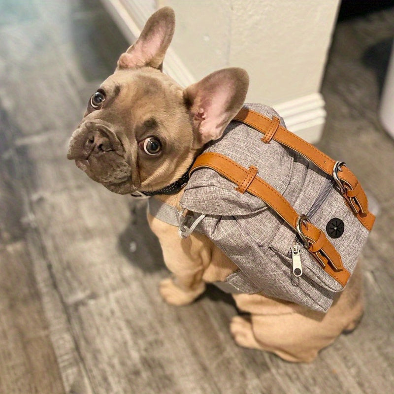 Multifunctional Pet Carrier Backpack with Safety Harness for Small Medium Dogs - Adjustable Chest 17.72-25.59 Inch Portable Dog Travel Bag for Daily Use Hiking Outdoor - Blue Grey Red Check