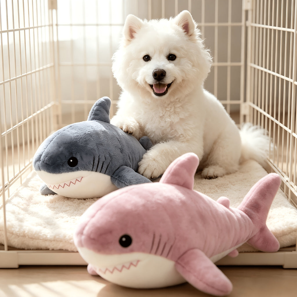 Shark Plush Pet Toy – Tie-Dye Colorful Stuffed Shark Cuddle Toy for Cats and Dogs, Single-Piece Washable Soft Companion Toy in Multiple Colors, Fun Indoor Pet Toy & Unique Gift for Dog and Cat Owners