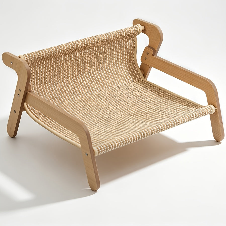 Large Sisal Cat Scratcher Bed Hammock Lounge for Indoor Cats - Cat Chair Scratching Pad Sisal Scratch Post Cat Furniture, Multi-Function Cat Scratcher Lounge for Large Cats