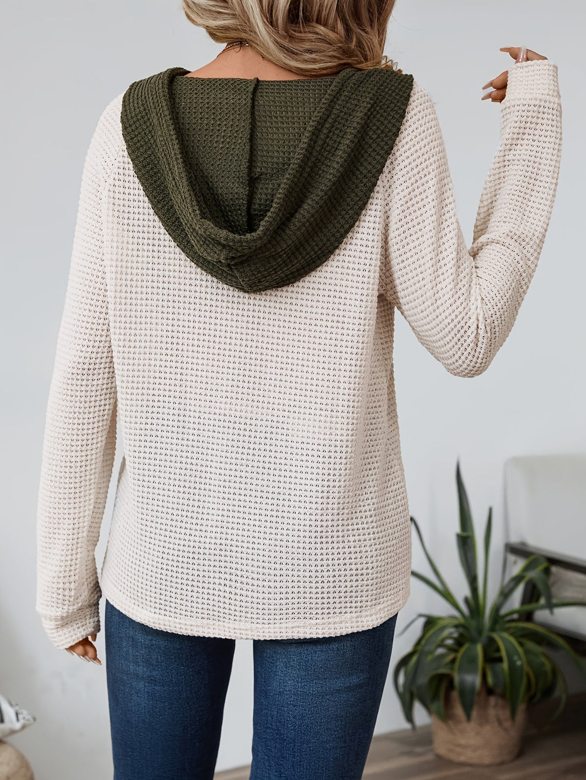 Women's Long Sleeve Hoodie Casual Pullover Sweatshirt Solid Color Loose Fit Cozy Everyday Wear Top Off-White Black Pink S M L XL XXL
