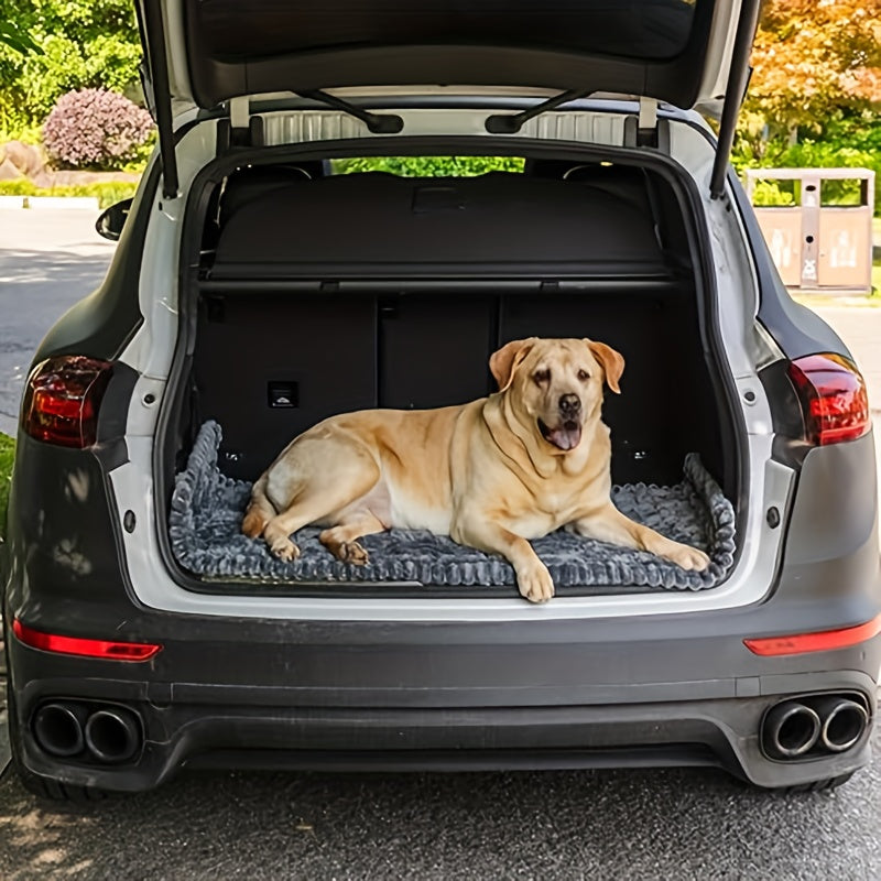 Non-Slip Dog Car Seat Cover Mat – Heavy-Duty Polyester Pet Seat Protector with Rear Extension for SUV, Sedan & Truck, Easy-Clean Floor Liner for All Dog Sizes
