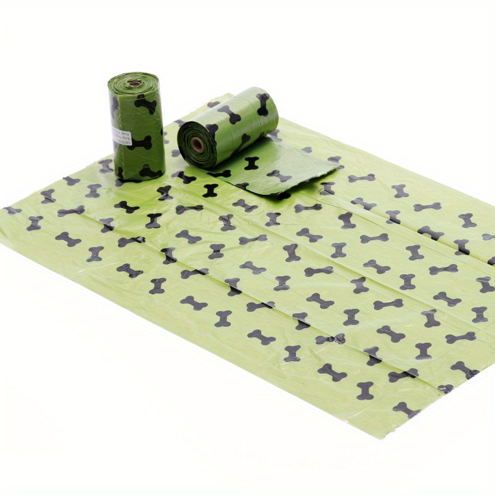 Dog Poop Bags with Dispenser 61-Piece Set - 60 Leak-Proof Unscented Waste Bags on 4 Rolls with Bone Design Dispenser Holder, Biodegradable-Friendly Dog Waste Bags for Outdoor Walks, Parks & Travel Pet Cleaning