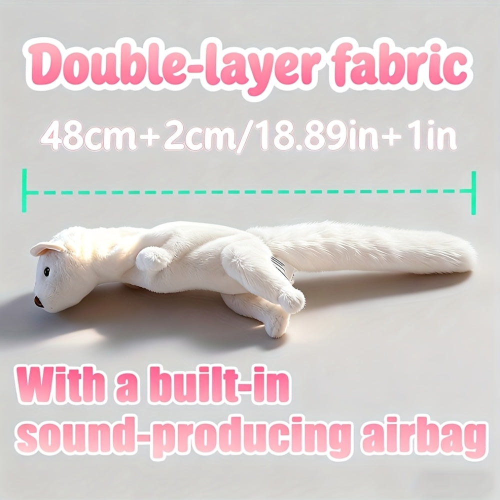 Squeaky Dog & Cat Toy Double Layer Soft Fabric - Chew-Resistant Washable Plush Squeaker Toy for Cats and Dogs, Durable Interactive Pet Toy for Indoor Play, Boredom Relief & Fetch